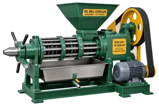 Oil mill expeller screw press for groundnut and cottonseed