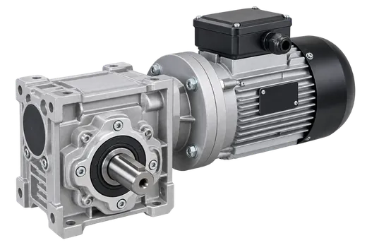 Aluminium body worm gear motor with blue three phase motor