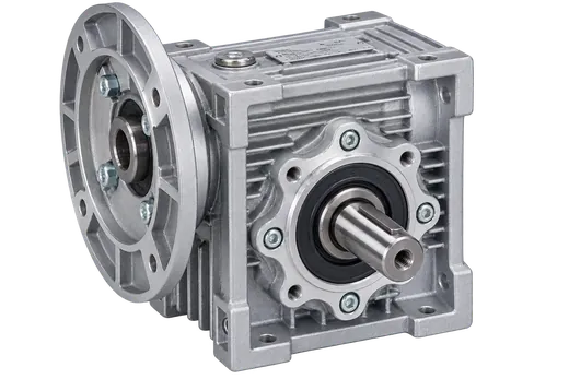 Compact aluminium body worm gearbox with hollow output bore